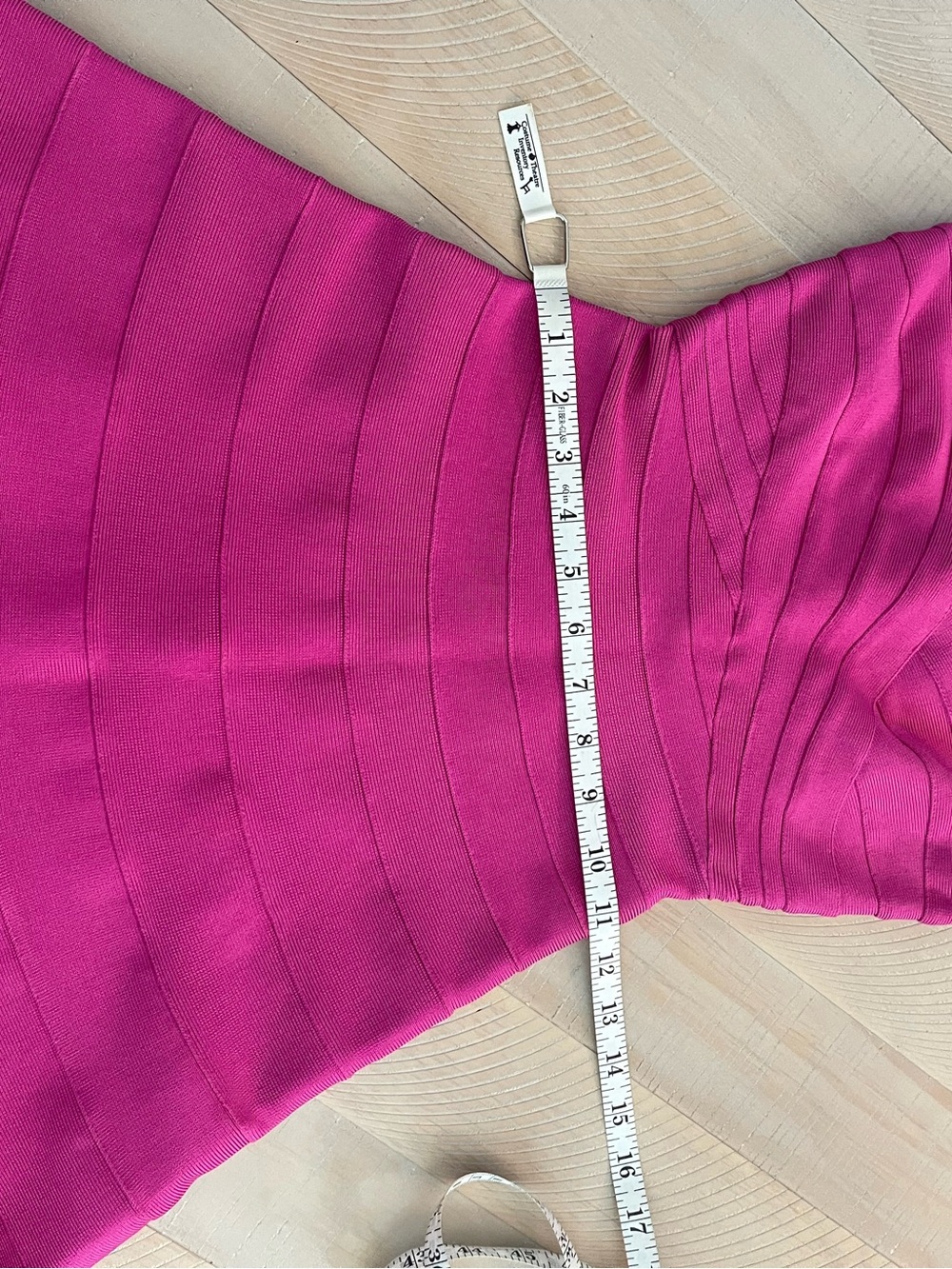 Herve Leger Fuchsia Strapless Bandage Skater Dress - Picture 7 of 8
